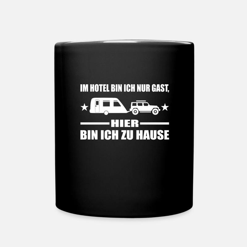Camping - Tasse einfarbig - Schwarz