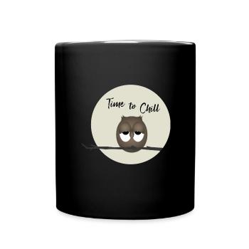 Hibou - Temps de détente - Mug uni - noir - Devant