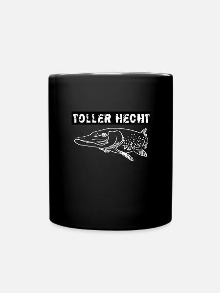 Angeln - Tasse einfarbig - Schwarz