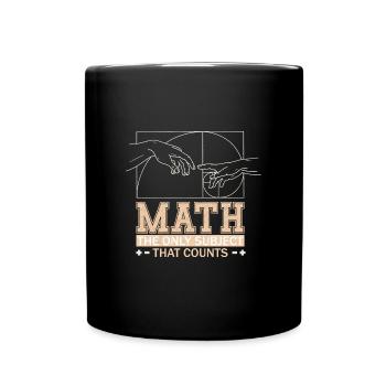 Mathe Lehrer Kunst Geometrie Fibonacci Spirale - Tasse einfarbig - Schwarz - Vorne