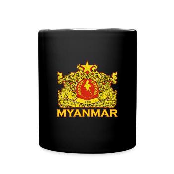 Myanmar Yangon Asien Birma Bamar Urlaub - Tasse einfarbig - Schwarz - Vorne