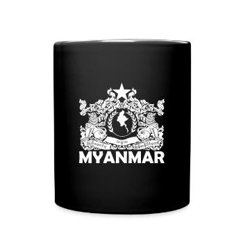 Burma Asien Myanmar Flagge Bamar Urlaub - Tasse einfarbig - Schwarz - Vorne