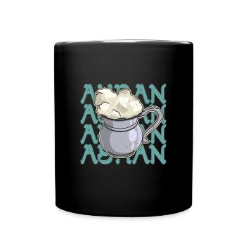 Ayran Türkisch Joghurt Gericht Küche Döner Salz - Tasse einfarbig - Schwarz - Vorne