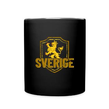 Schweden Herkunft Urlaub Stockholm Wikinger - Tasse einfarbig - Schwarz - Vorne