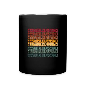 Ehemaliges Land Tschechien Slowakei Wappen - Tasse einfarbig - Schwarz - Vorne