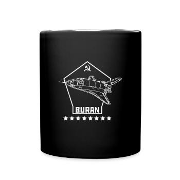 UdSSR Buran Energia Raumschiff Raumfahrt - Tasse einfarbig - Schwarz - Vorne