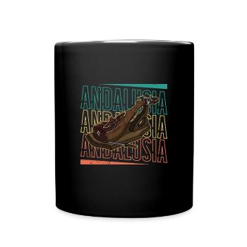 Spanische Küche Jamon Schinken Tapas Andalusien - Tasse einfarbig - Schwarz - Vorne