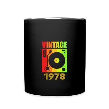 Vintage 1978 Retro 40. Geburtstag 70's Geschenk - Tasse einfarbig - Schwarz - Vorne