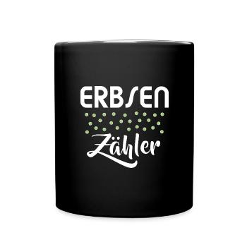 Kleinlich Genau Spießig Spießer Erbsenzähler - Tasse einfarbig - Schwarz - Vorne