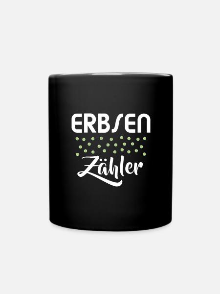 Kleinlich Genau Spießig Spießer Erbsenzähler - Tasse einfarbig - Schwarz