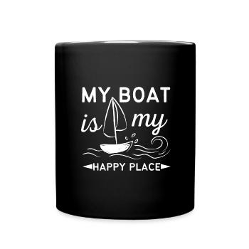 MEIN BOOT IST MEIN BESTER PLATZ SEGEL SEGELN - Tasse einfarbig - Schwarz - Vorne