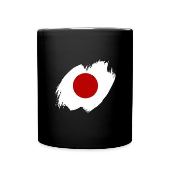 Japan Flagge Used Look Nihon Japanische Fahne - Tasse einfarbig - Schwarz - Vorne