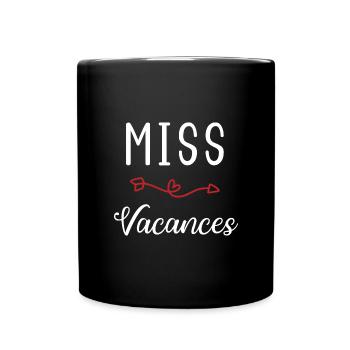 Miss Vacances - Mug uni - noir - Devant