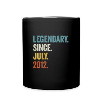 10 Years Old Legendary Since July 2012 10th - Full Colour Mug - black - Front