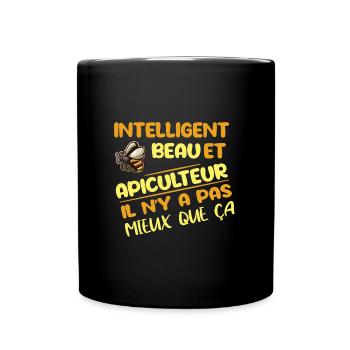 Intelligent beau et apiculteur t-shirt homme - Mug uni - noir - Devant