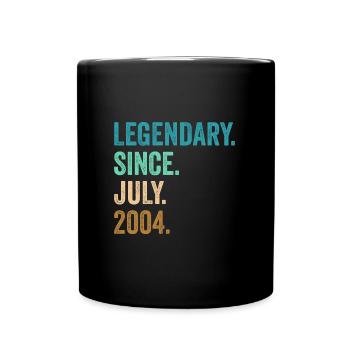Legendary Since July 2004 18. Geburtstag - Tasse einfarbig - Schwarz - Vorne