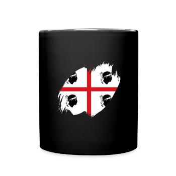 Sardinien Flagge Sardische Fahne Sardegna Fahne - Tasse einfarbig - Schwarz - Vorne