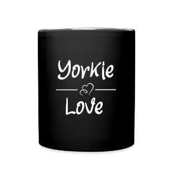 Yorkie Love - Tasse einfarbig - Schwarz - Vorne