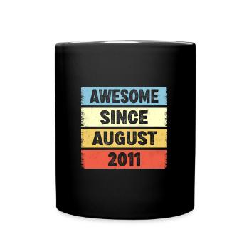 Awesome Since August 2011 11e anniversaire - Mug uni - noir - Devant