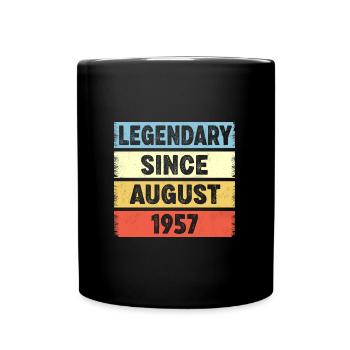 Legendary Since August 1957 65. Geburtstag - Tasse einfarbig - Schwarz - Vorne