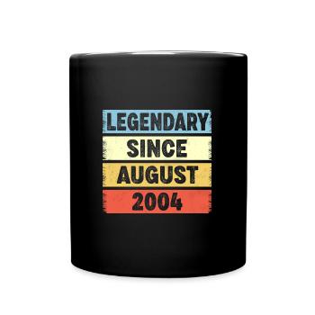 Legendary Since August 2004 18. Geburtstag - Tasse einfarbig - Schwarz - Vorne