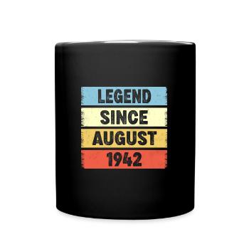80 Years Old Legend Since August 1942 80th - Full Colour Mug - black - Front