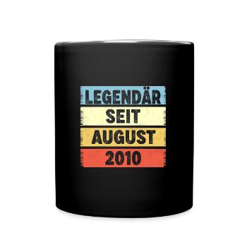 12 years legendary since August 2010 12th birthday - Full Colour Mug - black - Front