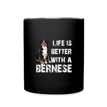 Bouvier bernois - Mug uni - noir - Devant