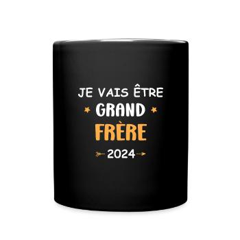 Je vais etre grand frère 2024 - Mug uni - noir - Devant