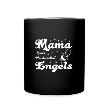 Sternenkind - Mama eines wundervollen Engels - Tasse einfarbig - Schwarz - Vorne