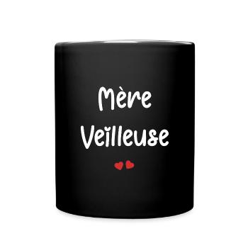 Mère veilleuse - Mug uni - noir - Devant