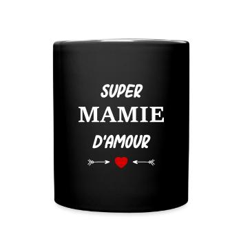 Super mamie d'amour - Mug uni - noir - Devant