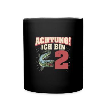 Dinosaurier Geschenk Kinder Urzeit Dino Spruch - Tasse einfarbig - Schwarz - Vorne