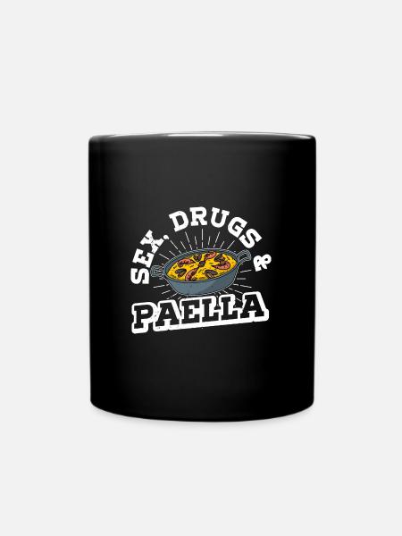 Spanien Valencia Reise Spanische Küche Spruch - Tasse einfarbig - Schwarz