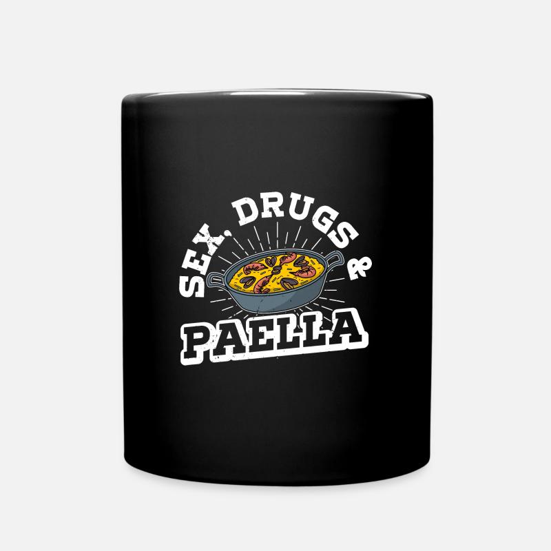 Spanien Valencia Reise Spanische Küche Spruch - Tasse einfarbig - Schwarz