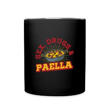 Spain Valencia Travel Spanish Cuisine Saying - Full Colour Mug - black - Front