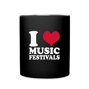 I Love Music Festivals - Full Colour Mug - black - Front