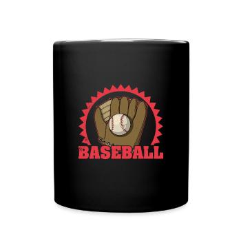 Catcher Baseball Ball Handschuhe Sport Spruch - Tasse einfarbig - Schwarz - Vorne