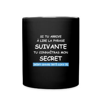 je vais être grand frère - Mug uni - noir - Devant