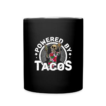 Mexiko Reise Urlaub Tequila Taco Sommer - Tasse einfarbig - Schwarz - Vorne
