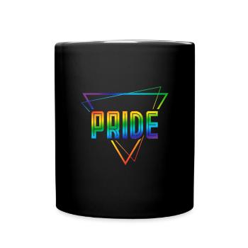 Retro 80er Jahre PRIDE - Tasse einfarbig - Schwarz - Vorne