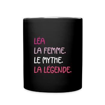 La femme le mythe léa - Mug uni - noir - Devant