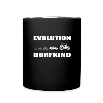 Dorfkind - Tasse einfarbig - Schwarz - Vorne