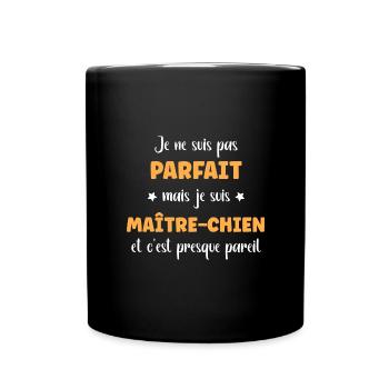 Maitre chien - Mug uni - noir - Devant