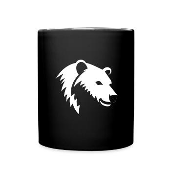 Silhouette d’ours d’une tête d’ours polaire - Mug uni - noir - Devant