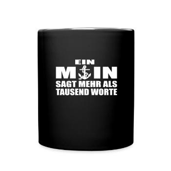 Moin - Tasse einfarbig - Schwarz - Vorne