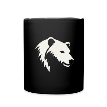 Silhouette d’ours d’une tête d’ours polaire - Mug uni - noir - Devant