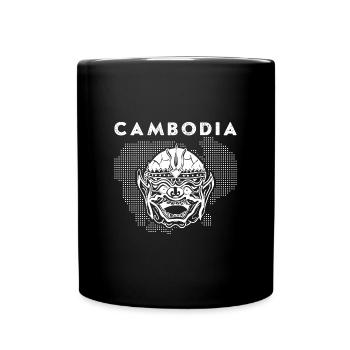 Cambodia Culture Asia Khmer Holiday Flag - Full Colour Mug - black - Front