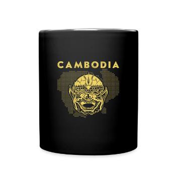 Cambodia Culture Asia Khmer Holiday Flag - Full Colour Mug - black - Front