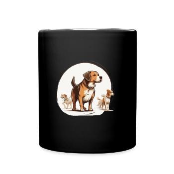 Dog walker log - Full Colour Mug - black - Front
